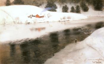 Frits Thaulow : Winter at Simoa River